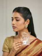 Nuyug 22K Gold-Plated Elegant MOP Studded Ethnic Pearl Drop Stud Earrings - Distacart