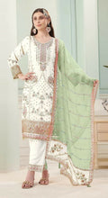 Anaita White Fox Georgette Stitched Suit with Embroidery Sequins - Distacart