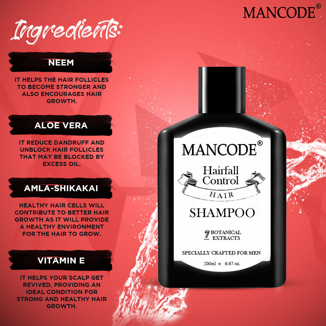 Mancode Hair Fall Control Shampoo