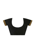 Mominos Fashion Moeza Black Bhagalpuri Handloom Silk Jay Shree Saree with unstitched Blouse piece - Distacart