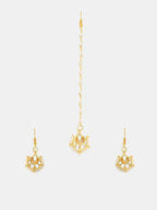Ruby Raang Kundan Maang Tikka With Earrings - Distacart