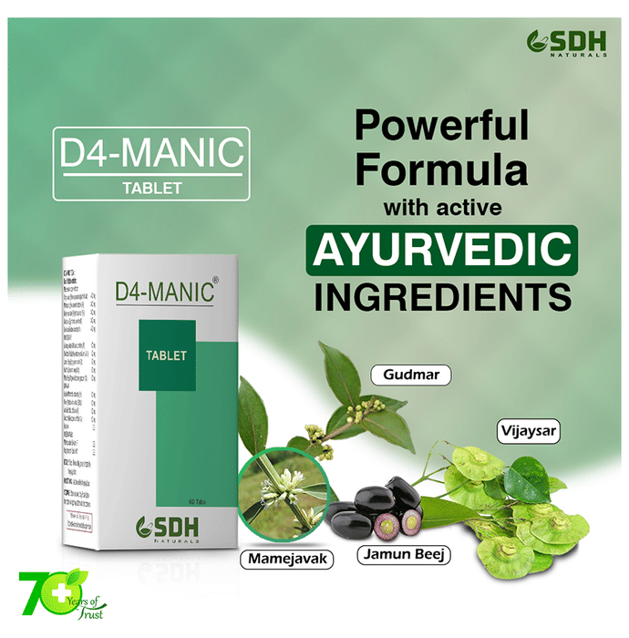 SDH Naturals D4-Manic Tablet