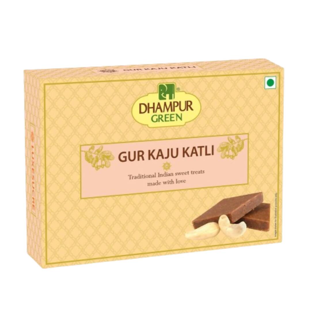 Dhampur Green Gur Kaju Katli - Distacart