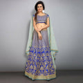 Jyoti Fashion Royal Blue Sequence, Dori & Zari Embroidery Tafeta Silk Lehenga Choli with Dupatta