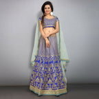 Jyoti Fashion Royal Blue Sequence, Dori & Zari Embroidery Tafeta Silk Lehenga Choli with Dupatta