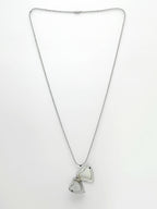 NVR Men Silver Plated Heart Shaped Pendent With Picture Frame And Chain