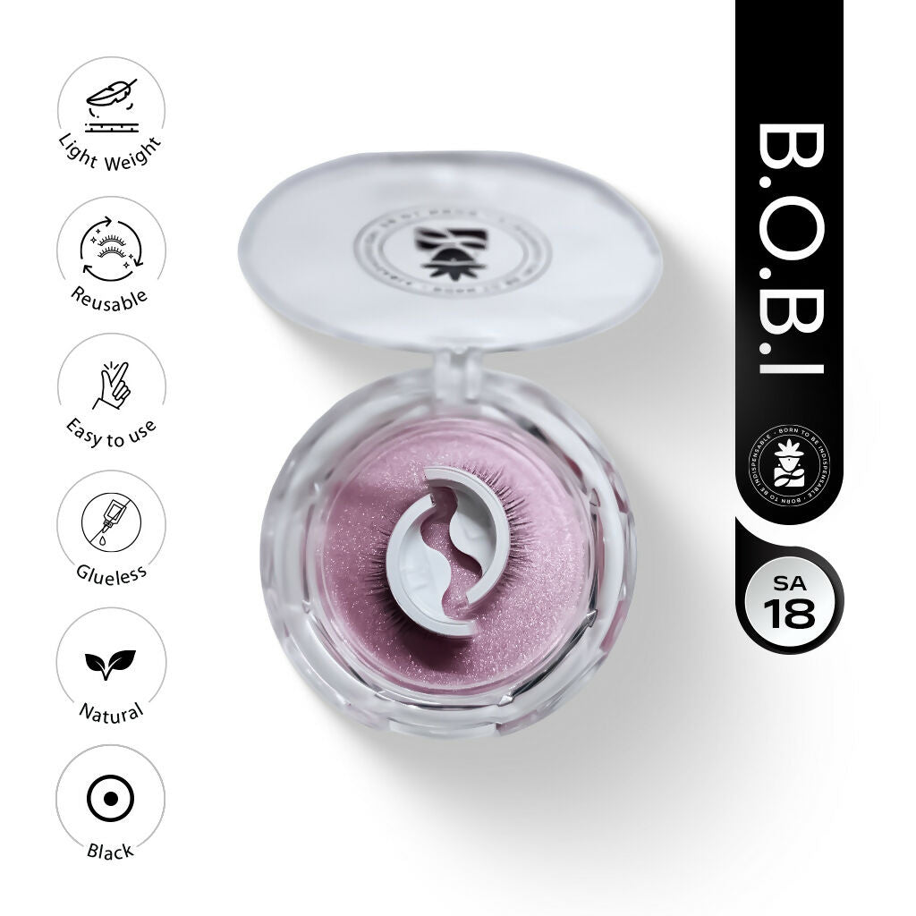 BOBI Self Adhesive Eyelashes SA18 Natural – Soft Lash Curve