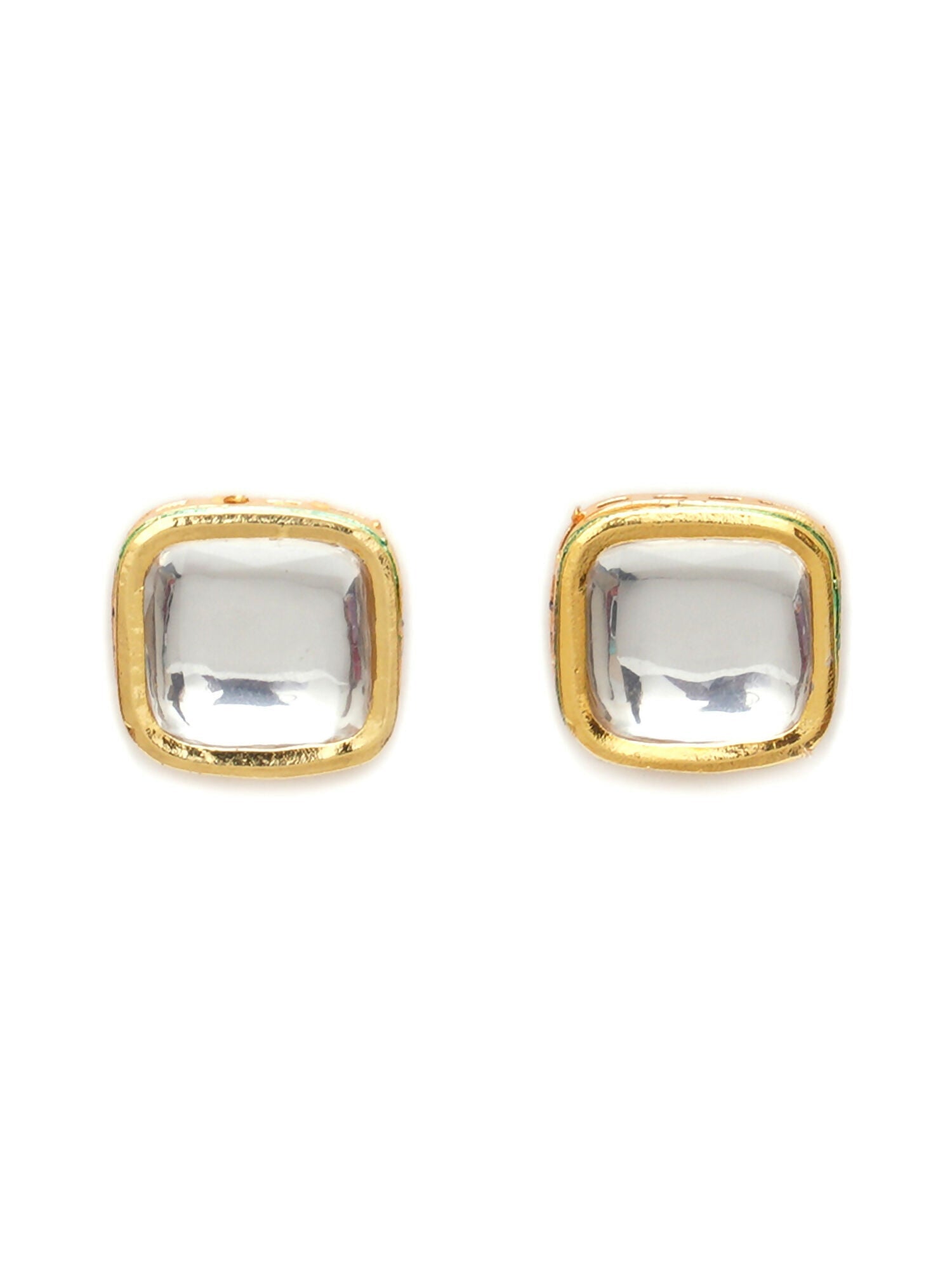 Kundan Studs (Gold) - Ruby Raang - Distacart