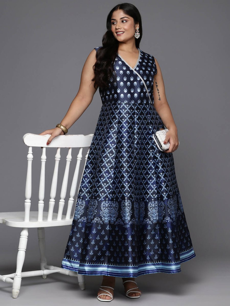 Ahalyaa Women's Traditional wear Ethnic Dress - Blue - Distacart