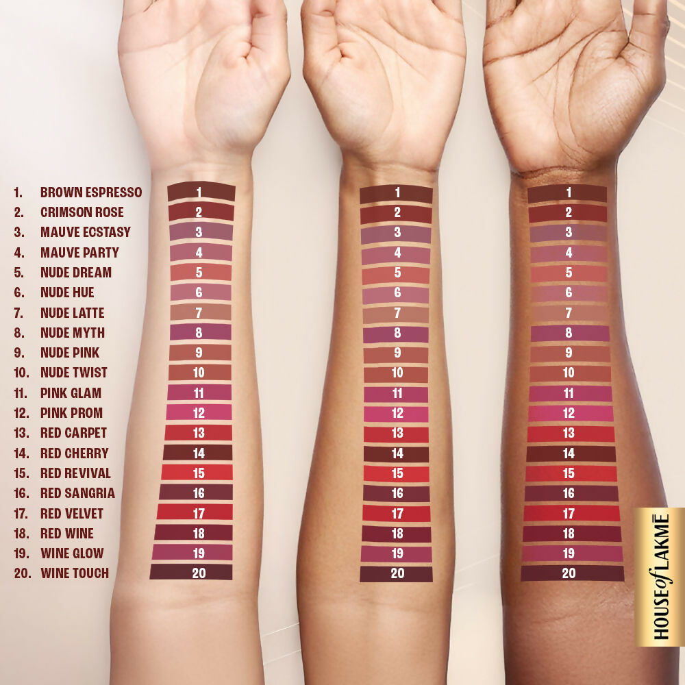 Lakme Ultimate Glam Matte Liquid Lipstick - Red Cherry