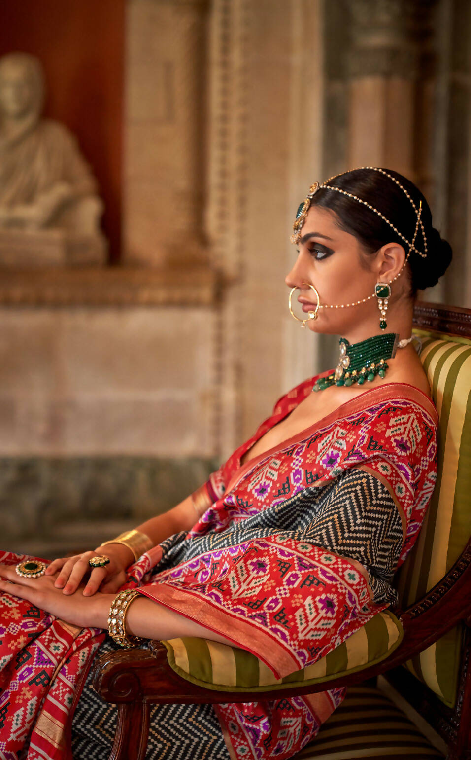 Kabul Grey Banarasi Weaving, Ultra Aqua Finish, Zari Work Banarasi Silk Saree - Rath Kunti