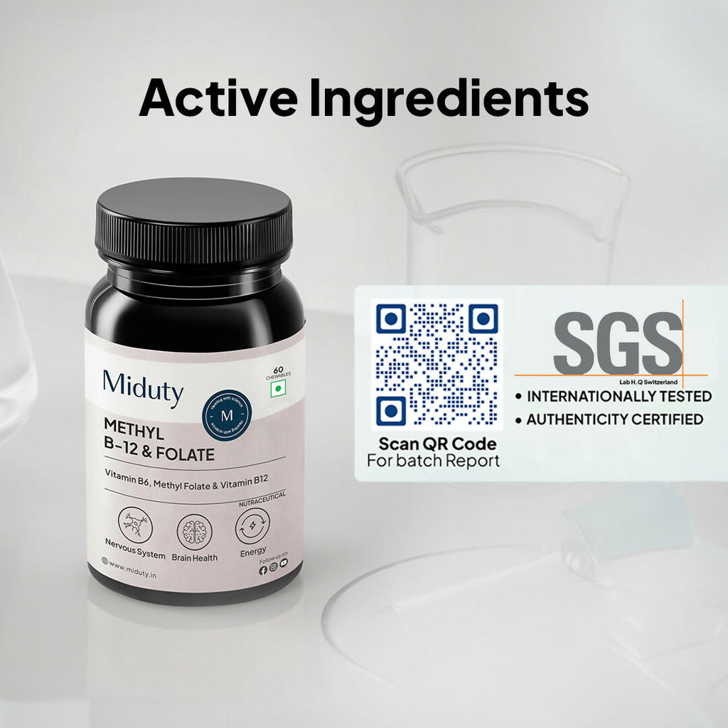 Miduty Vitamin B12 - Methyl Folate Chewables