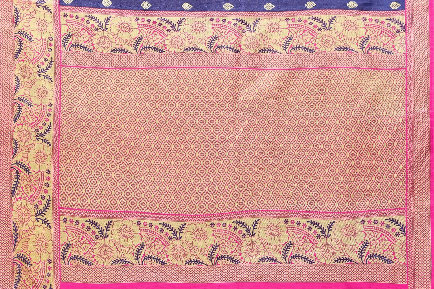 Vamika Navy Blue Printed Art Silk Saree
