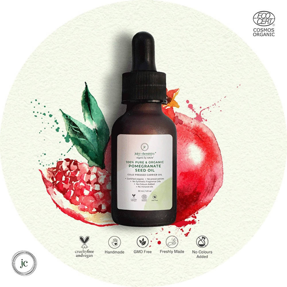Juicy Chemistry Pure & Organic Pomegranate Seed Oil For Cold Pressed Carrier Oil