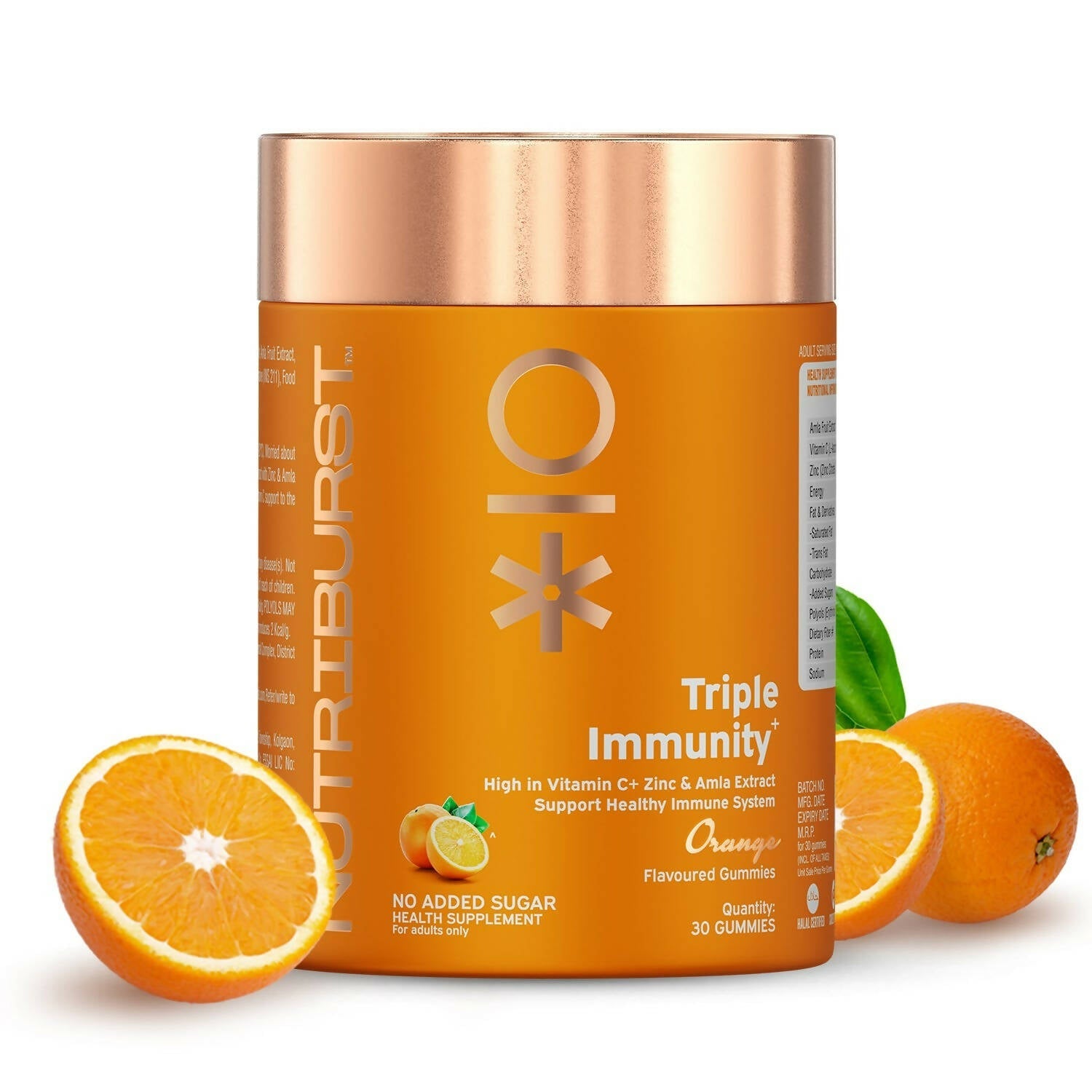 Nutriburst Triple Immunity Gummies With Vitamin C, Zinc & Amla - Distacart