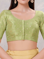 Joban Fashion Women Silk Pista-Green Stitched Blouse
