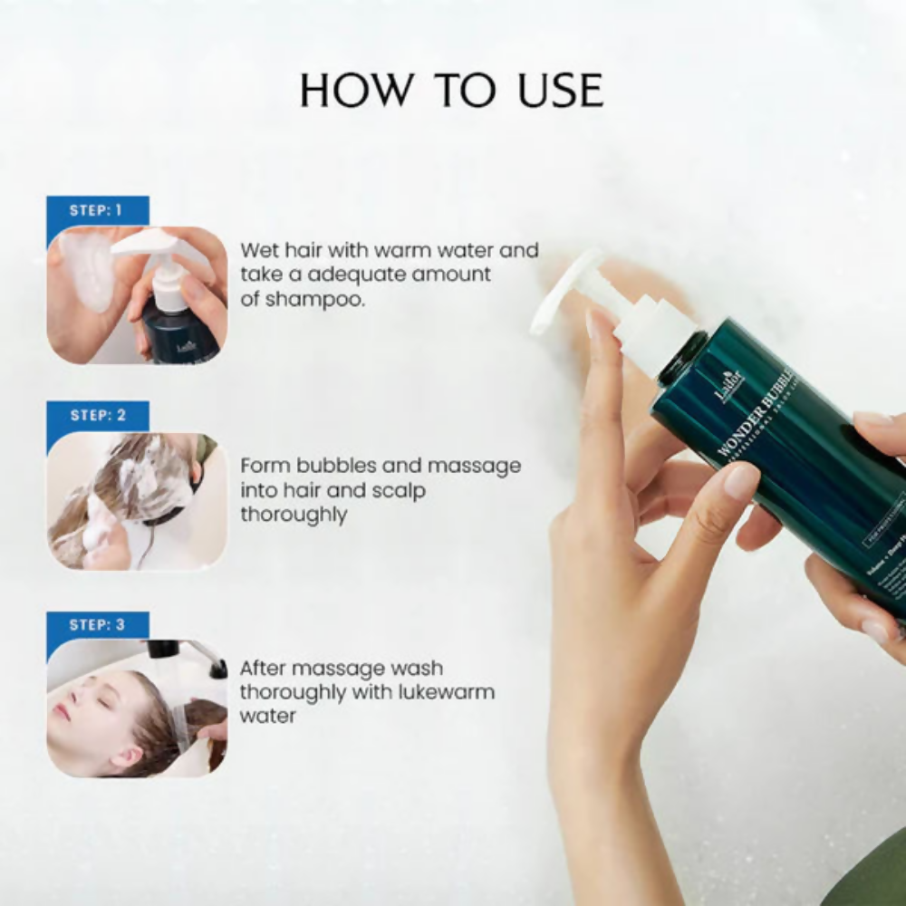 La'dor Korean Wonder Bubble Shampoo for Volume & Shine - Dry, Dull, Damaged and Color-Treated Hair