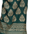 PAVONINE Bottle Green Color Golden Printed Rayon Fabric Sharara For Women & Girls - Distacart