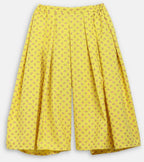 Ahalyaa Yellow Viscose Rayon Printed Kids Top & Palazzo Sets With Jacket For Girls