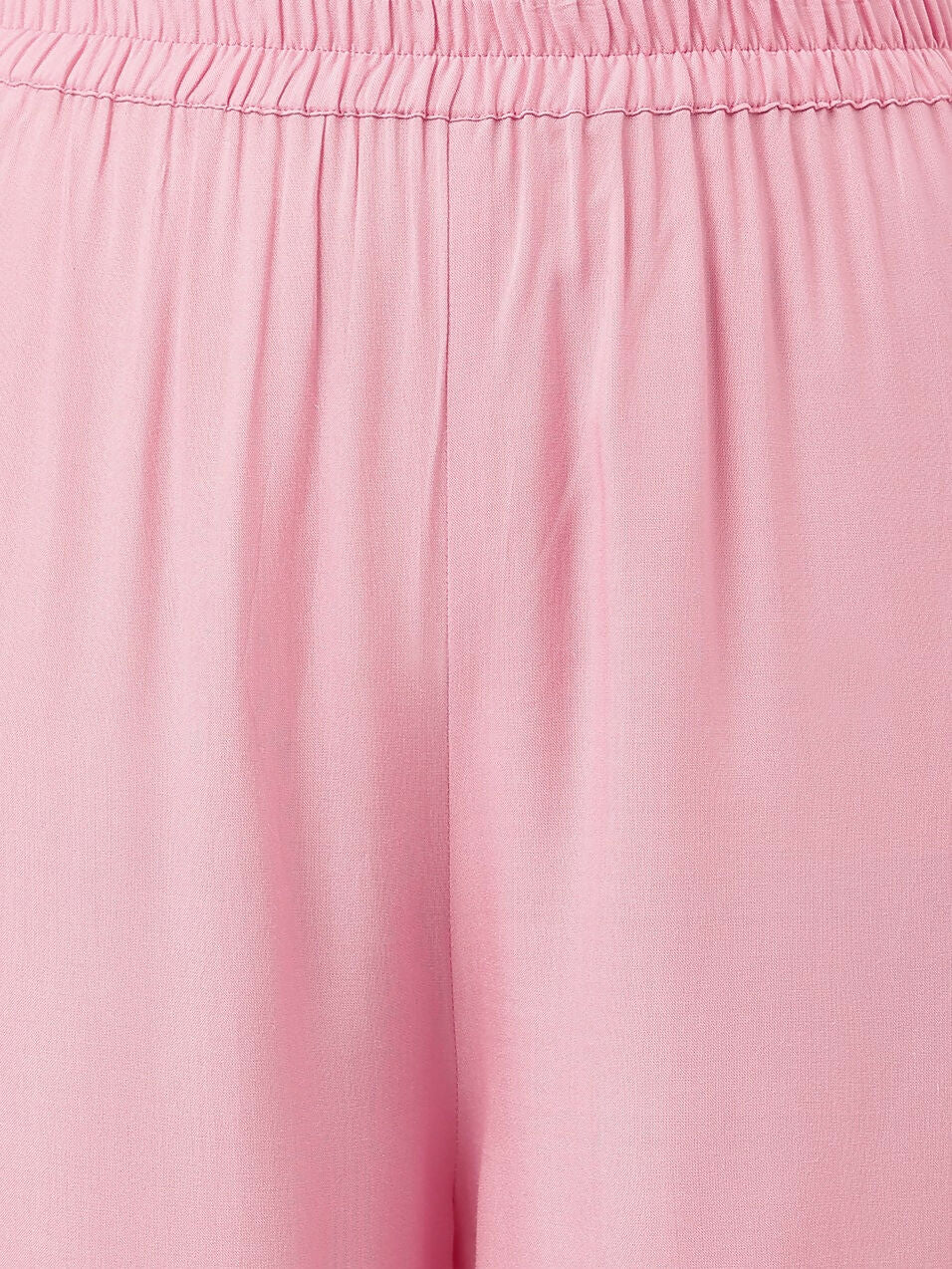 Joban Fashion Pink Rayon and Embroidered Work Straight Kurta Bottom Set