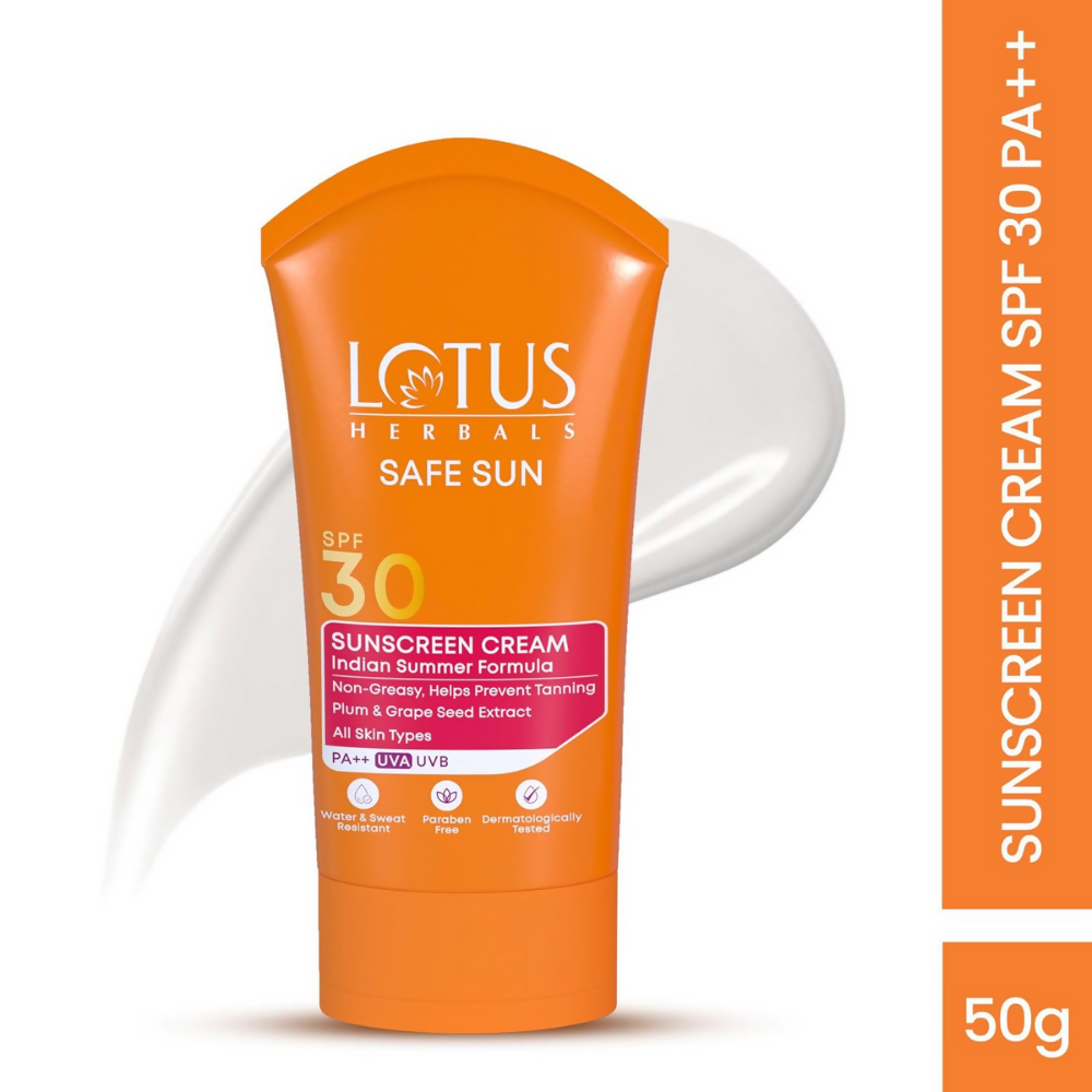 Lotus Herbals Safe Sun Sunscreen Cream SPF 30 PA+++ - Distacart