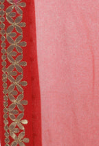 Mominos Fashion Red Orgenza Gotta Patti Dupatta