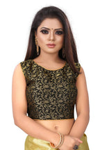  Satin Designer Blouse (PAVITRA GOLD)	