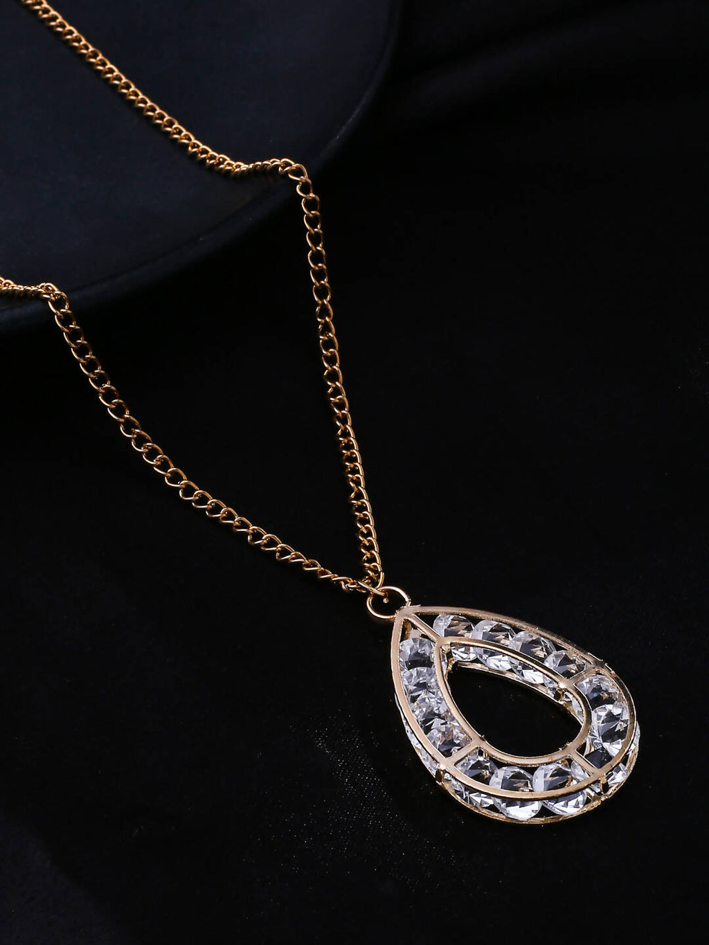 NVR Women Gold-Polished Oxidised Bohemian Necklace
