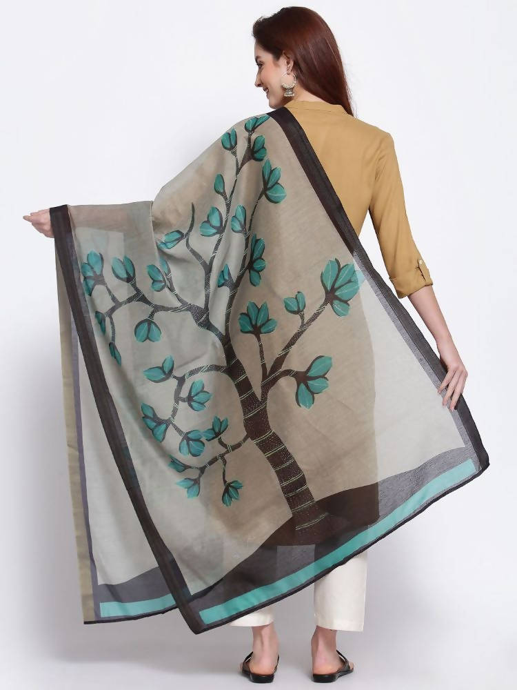 Myshka Women's Beautiful Multi Cotton Silk Printed Casual Dupatta