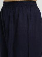 Rudra Bazaar Blue Angrakha Style Flared Kurta with Pyjamas & Dupatta - Distacart