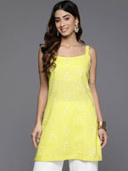 Ahalyaa Women's Traditional wear Tunic - Yellow