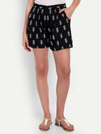 Alvano Beautiful Printed Black Boxer Shorts