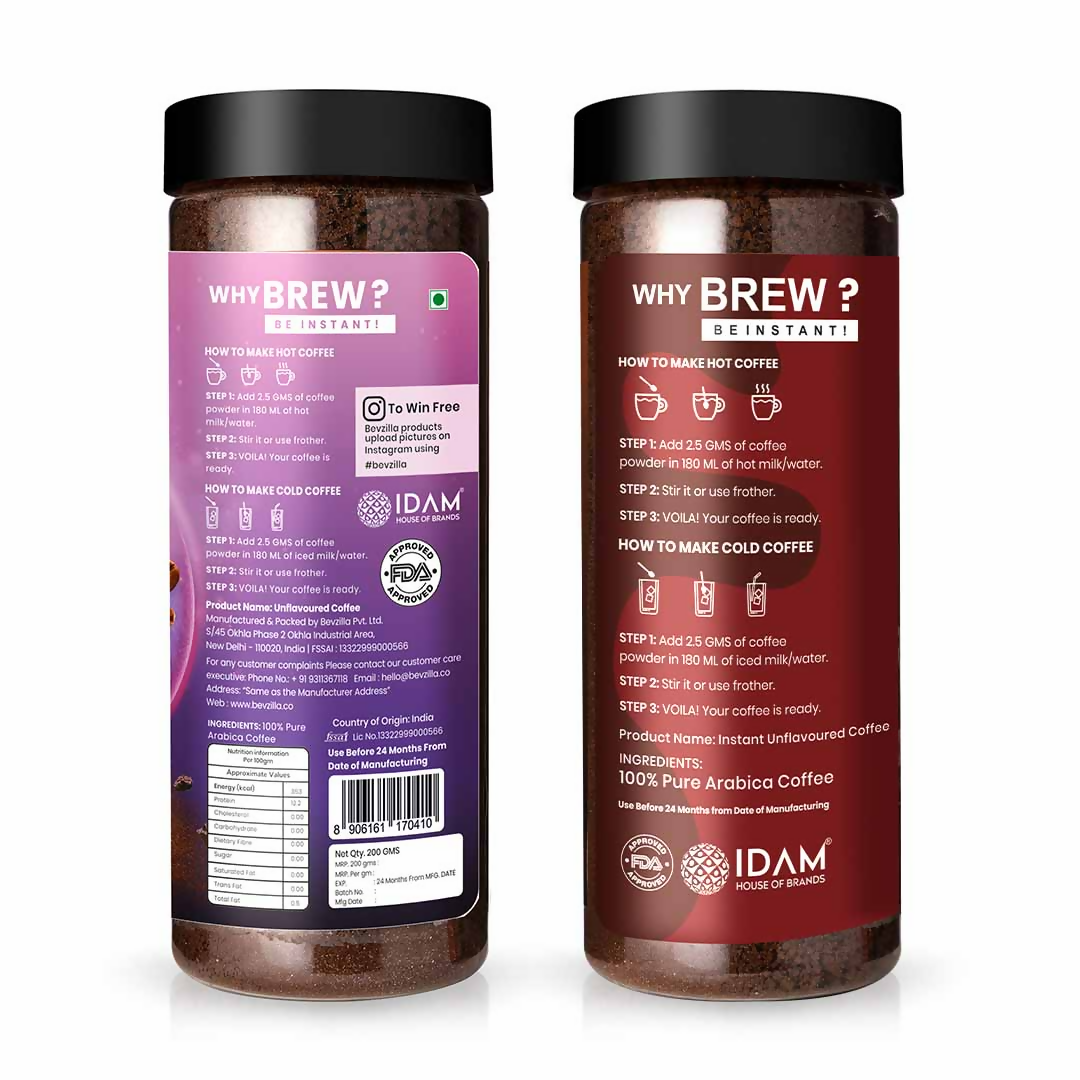 Bevzilla Chocolate & Mocha + Dark Wish Coffee Powder - Distacart