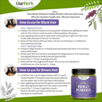 OurHerb Pure & Organic Indigo Leaves Powder For Black Hair Colour