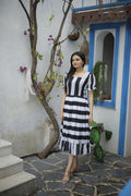 Aayaa Designer Printed One Piece Dress - Multi Color