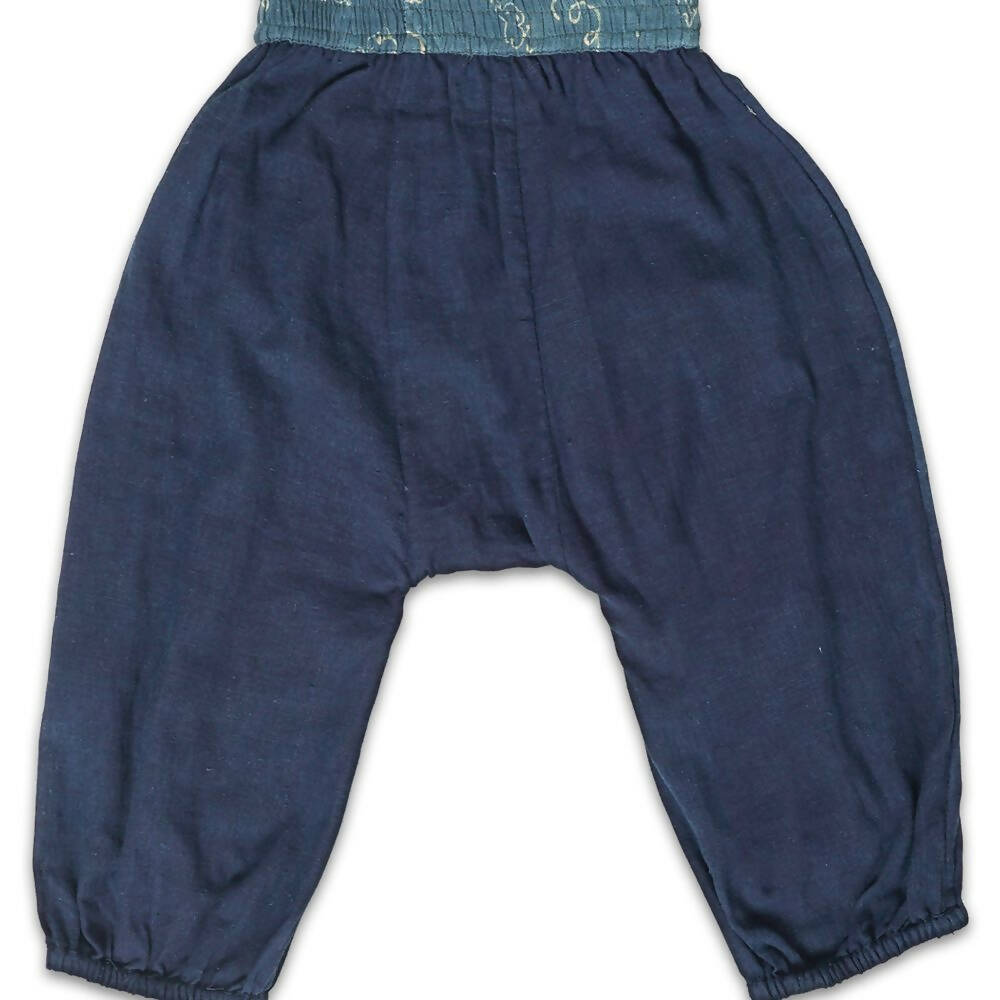 Mhyssa Manny Full Sleeve Beige T-shirt With Blue Pants Set For Kids