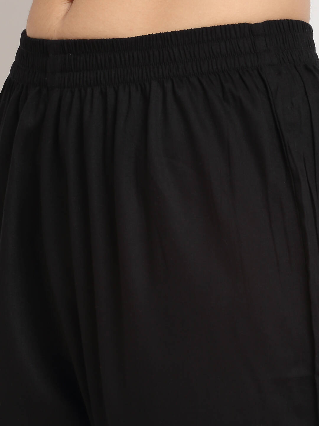 Rudra Bazaar Black Anarkali Kurti & Pyjamas With Duppata - Distacart