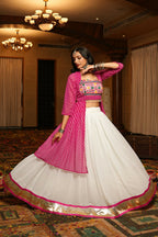 AI Fashion White Georgette Designer Navratri Wear Lehenga Choli Collection