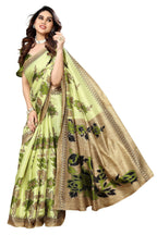 Vamika pista Printed Art Silk Saree