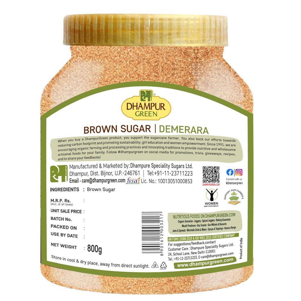 Dhampur Green Demerara Brown Sugar - Distacart