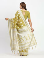 Shree Shyam Fashion Linen Cotton Purple Saree - Distacart