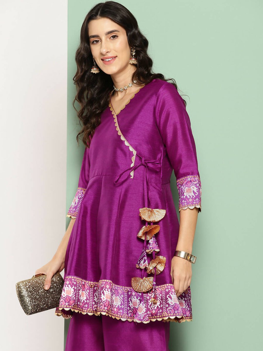 Ahalyaa Women's Traditional Wear Co-ods - Purple - Distacart