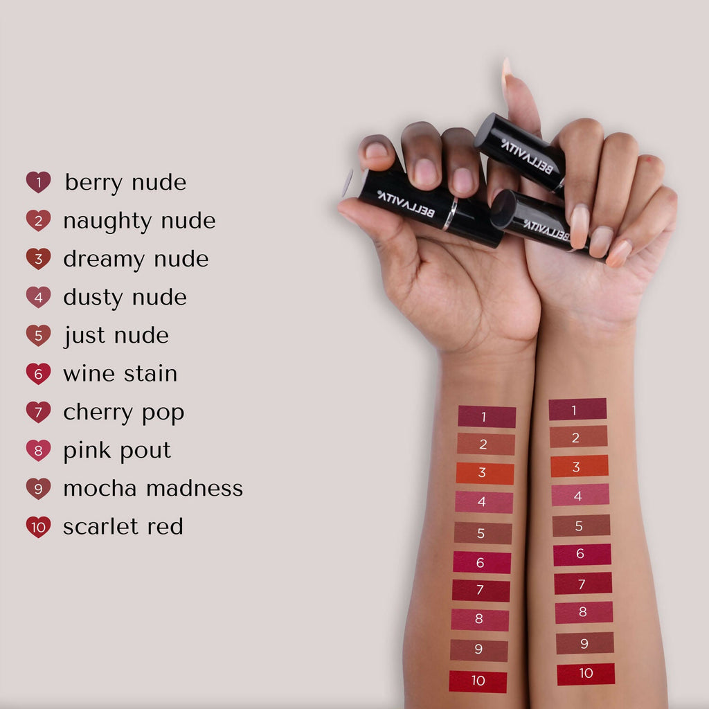 Bella Vita Organic Comfort Matte Bullet Lipstick - Wine Stain