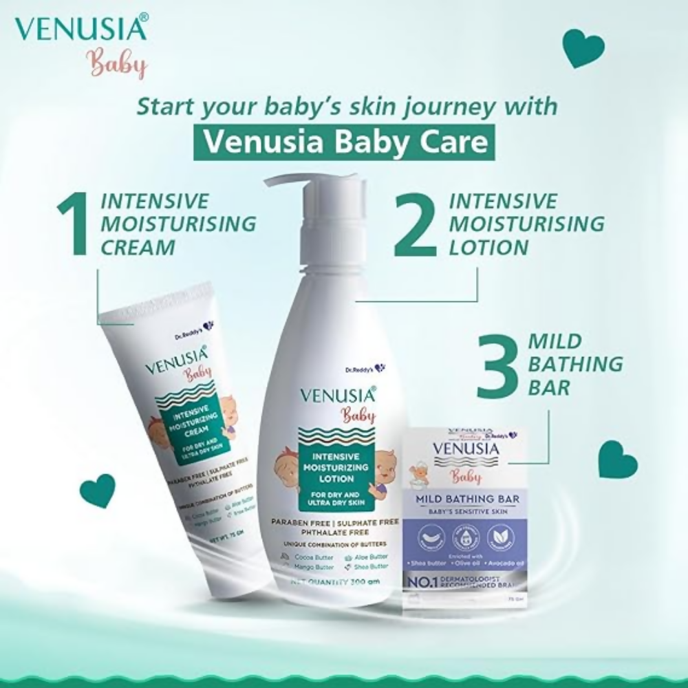 Dr. Reddy's Venusia Baby Intensive Moisturizing Cream | For Dry & Ultra-Dry Skin | Paraben & Sulphate-Free