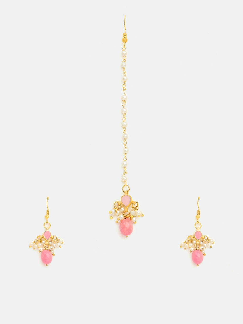 Ruby Raang Mannat Maang Tikka With Pair Of Earrings - Distacart
