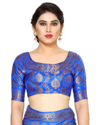 Mimosa Women's Blue Art Silk Kanjivaram Saree - Distacart