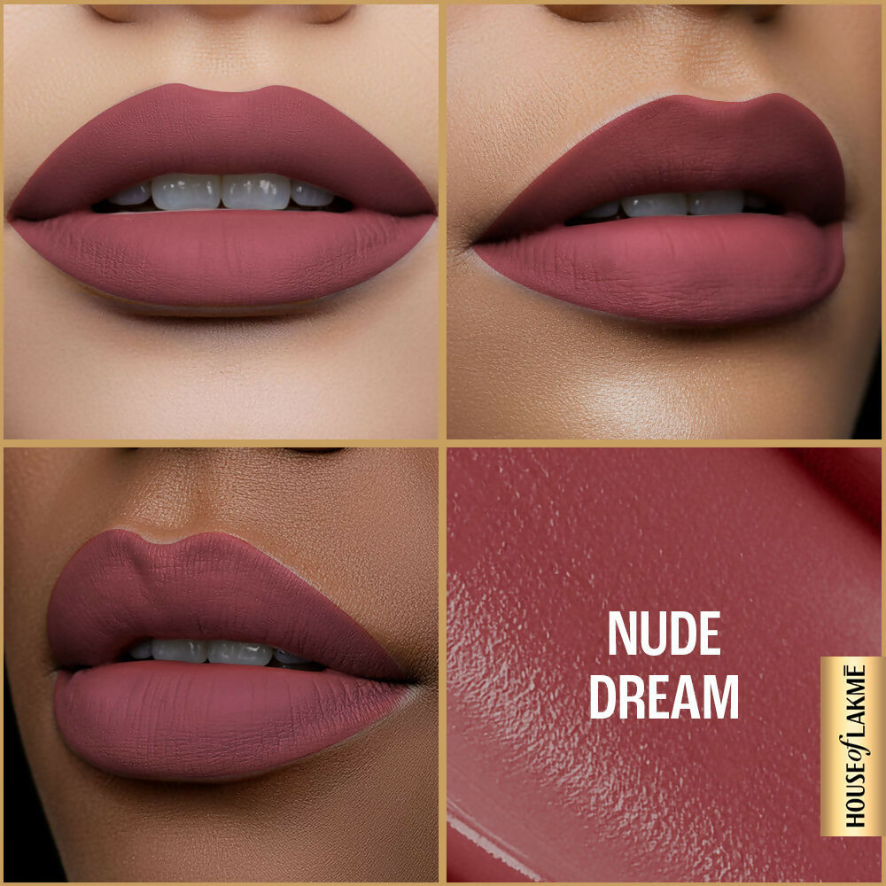 Lakme Ultimate Glam Matte Liquid Lipstick - Nude Dream