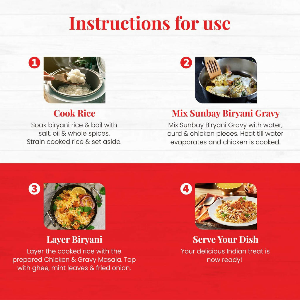 Sunbay Biryani Gravy Instant Gravy Mix - Authentic Recipe - Distacart