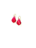 Bling Accessories Swarovski Crystal Ruby Red Drop Earrings