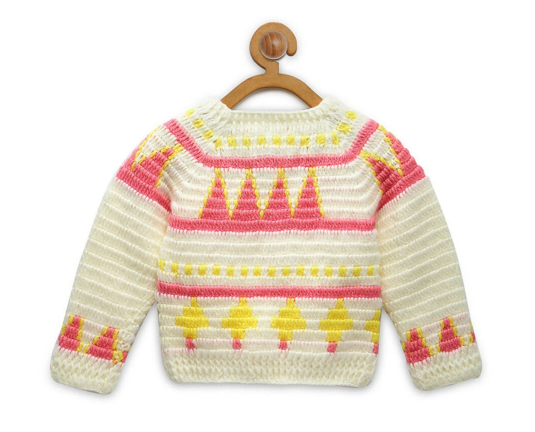 Chutput Kids Solid Pullover Ice Cream Design Sweater